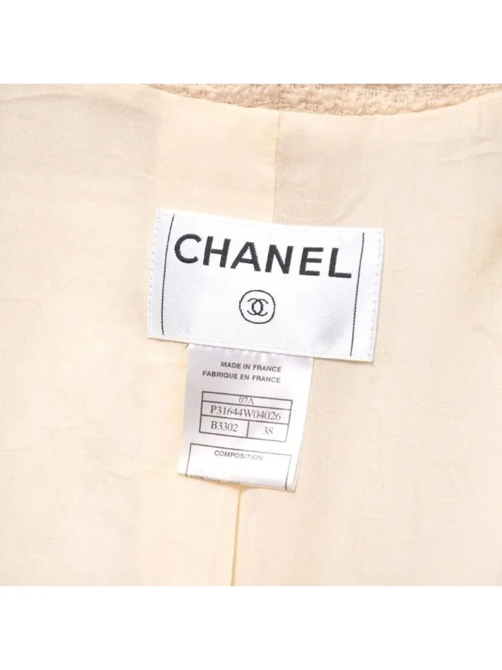 CHANEL jacket size